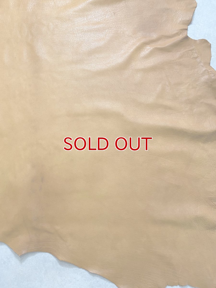 画像8: 牛革　ソフトバッファロー　キャメル　レザー (8)