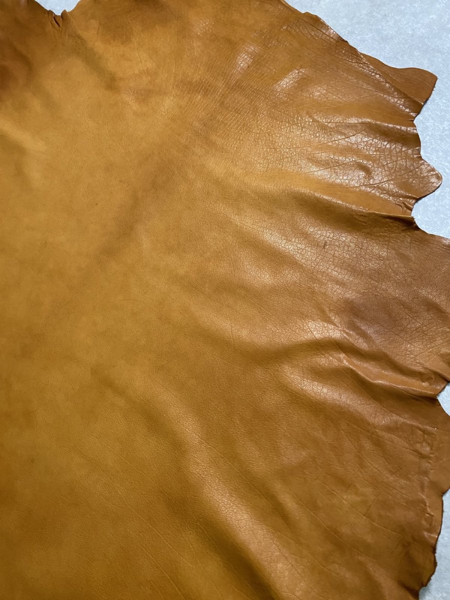 画像5: 牛革　ソフトバッファロー　キャメル　レザー (5)