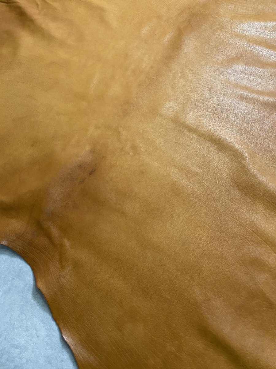 画像6: 牛革　ソフトバッファロー　キャメル　レザー (6)