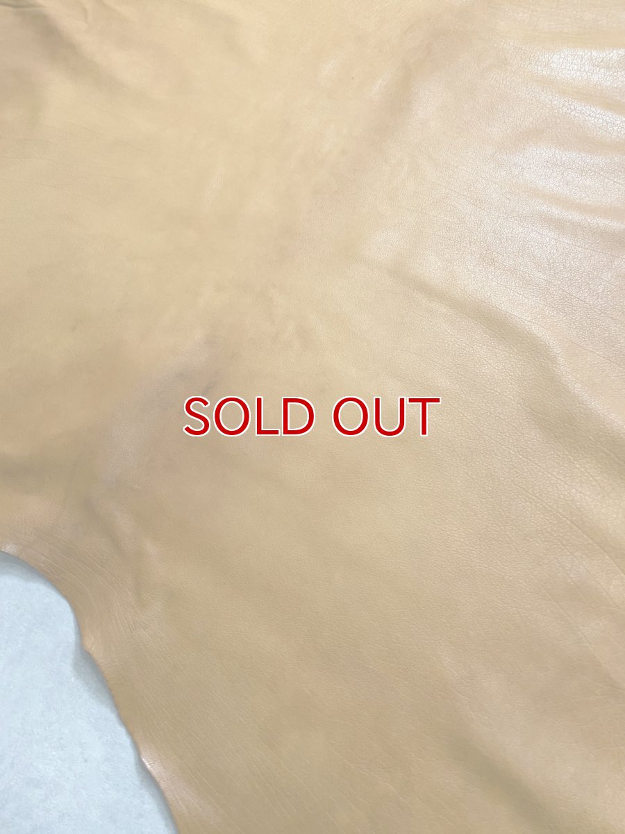 画像6: 牛革　ソフトバッファロー　キャメル　レザー (6)