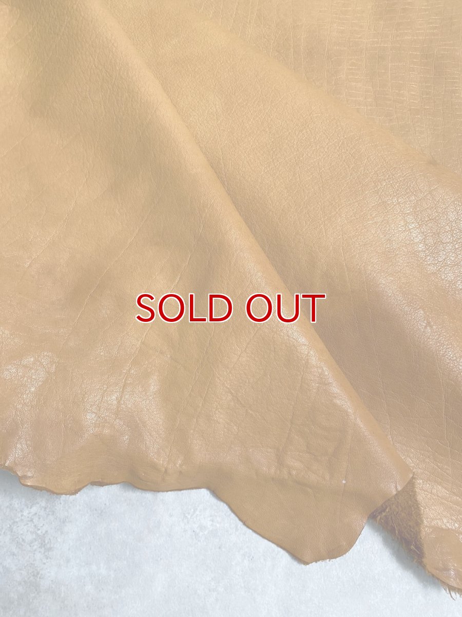 画像3: 牛革　ソフトバッファロー　キャメル　レザー (3)