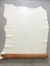 画像1: 牛革   茶芯レザー　ホワイト (1)