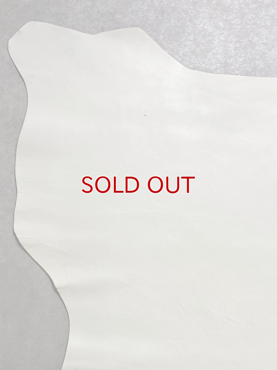 画像2: 牛革   茶芯レザー　ホワイト (2)