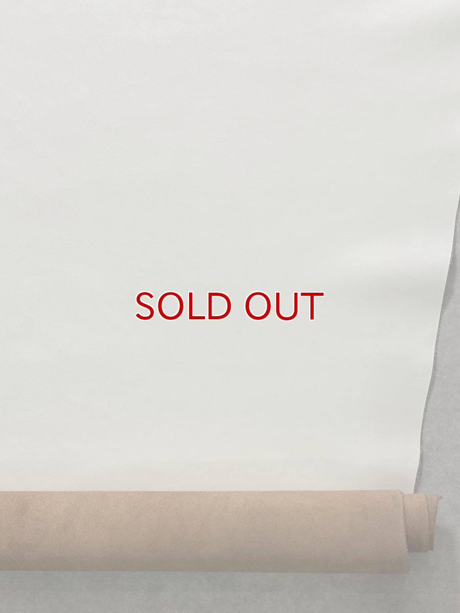 画像5: 牛革   茶芯レザー　ホワイト (5)