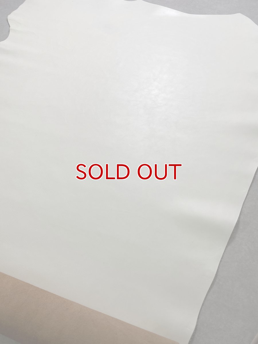 画像6: 牛革   茶芯レザー　ホワイト (6)