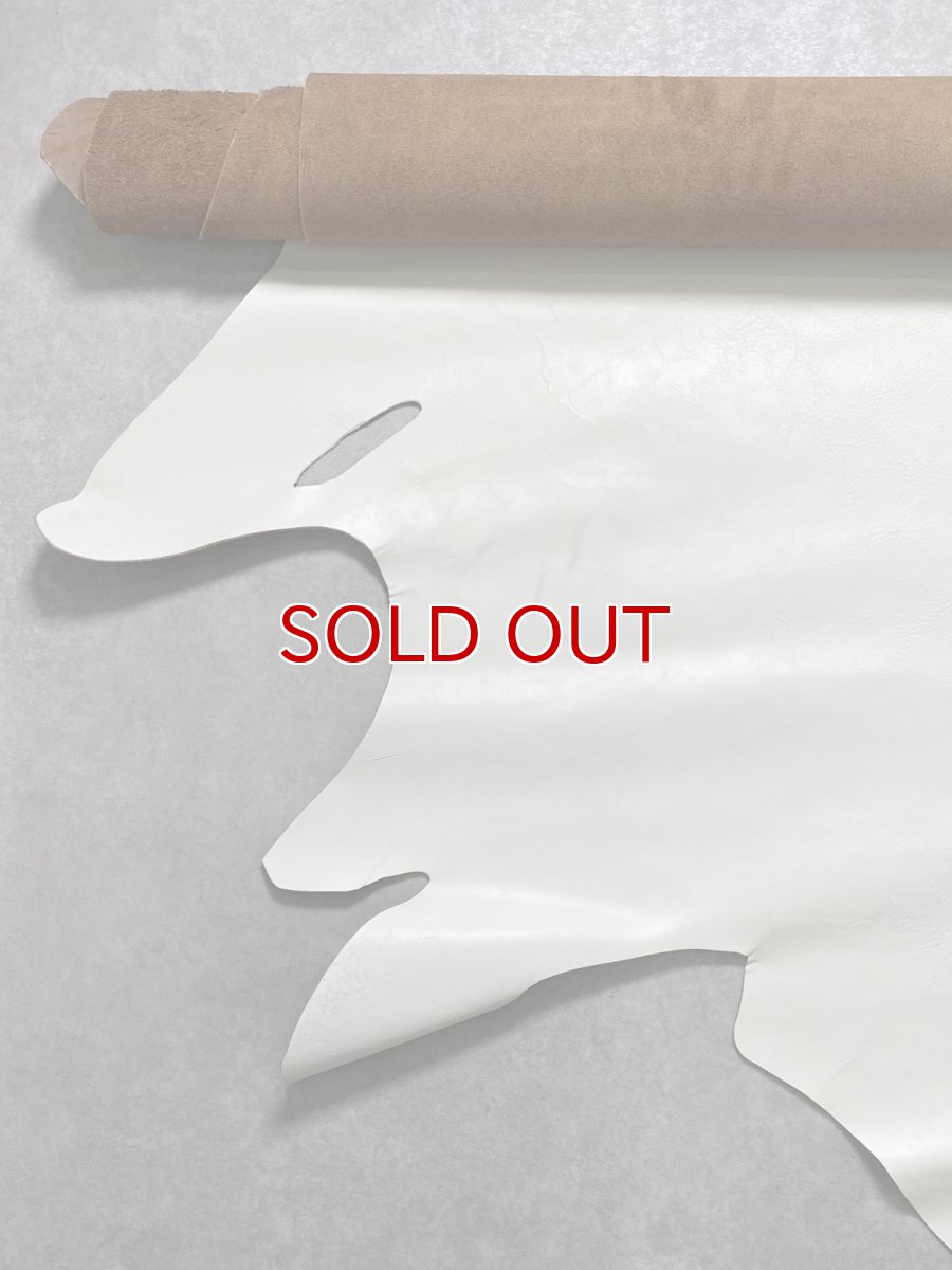 画像7: 牛革   茶芯レザー　ホワイト (7)