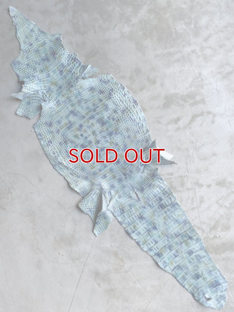 画像1: スモールクロコ　シェルパールレインボー　ブルー　33 (1)