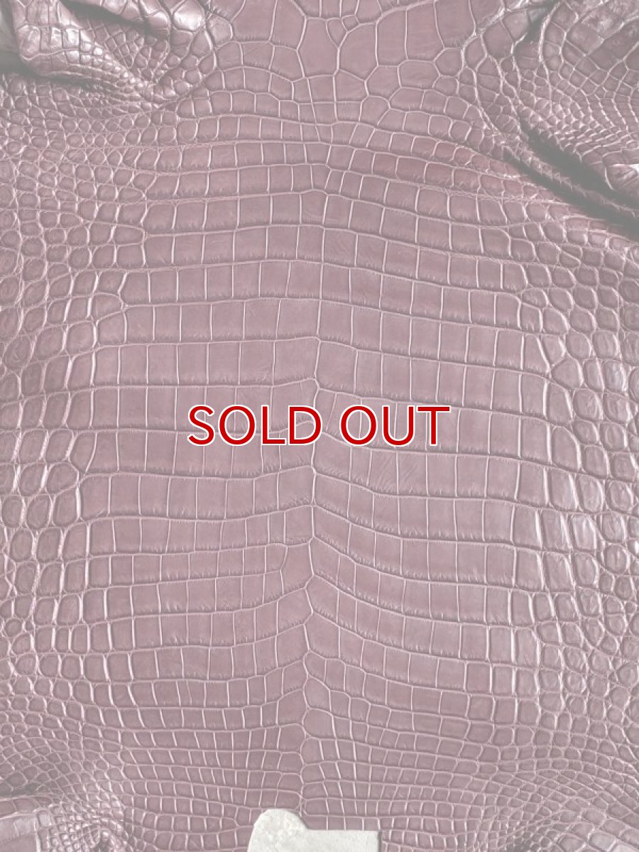 画像2: クロコダイル　 アゴ〜腹　ボルドー (2)