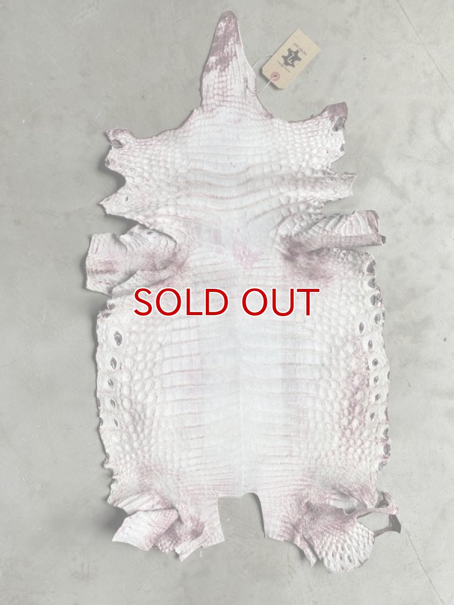 画像6: クロコダイル　 アゴ〜腹　ボルドー (6)