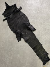 画像1: スモールクロコダイル ブラック 28 ポロサス ワニ革 クロコダイル革  (1)