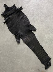 画像1: スモールクロコダイル ブラック 28 ポロサス ワニ革 クロコダイル革  (1)