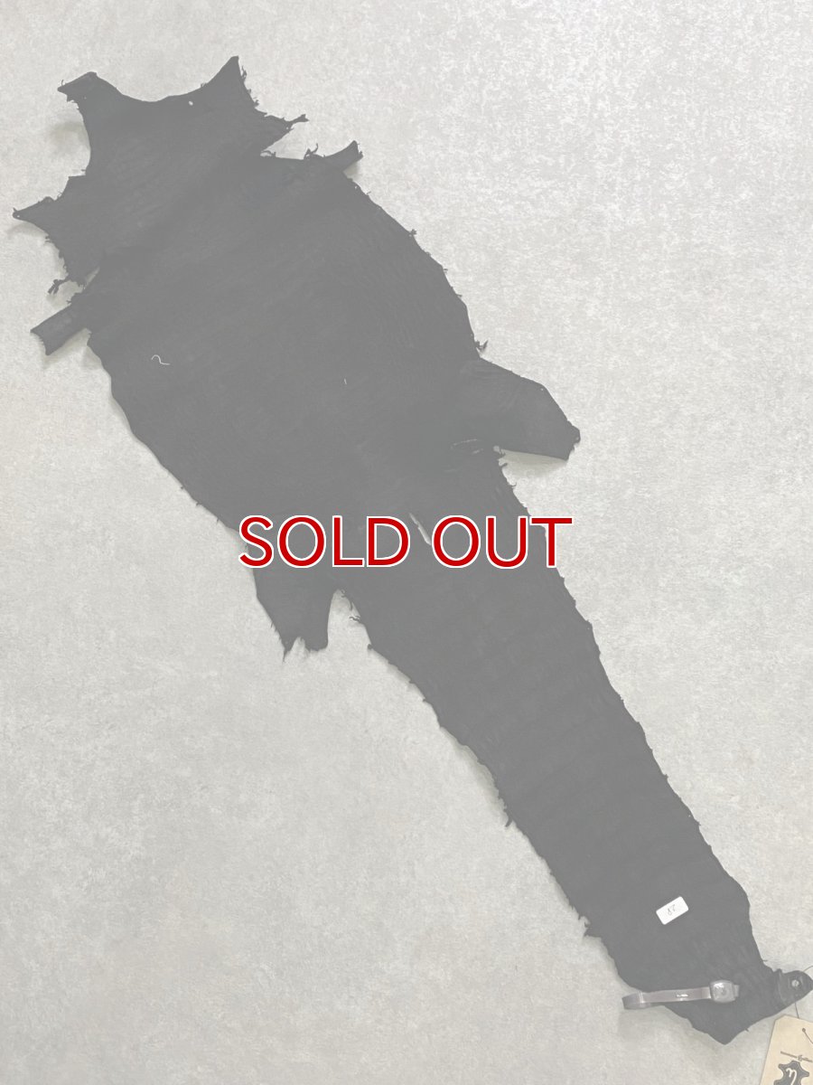 画像9: スモールクロコダイル　ブラック　28　ポロサス　ワニ革　クロコダイル革　 (9)