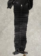 画像7: スモールクロコダイル　ブラック　25　ポロサス　ワニ革　クロコダイル革　 (7)