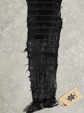 画像6: スモールクロコダイル　ブラック　26　ポロサス　ワニ革　クロコダイル革　 (6)
