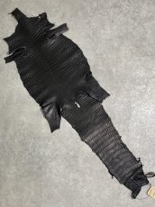 画像1: スモールクロコダイル　ブラック　29　ポロサス　ワニ革　クロコダイル革　 (1)