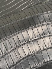 画像8: スモールクロコダイル　ブラック　29　ポロサス　ワニ革　クロコダイル革　 (8)