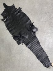 画像1: スモールクロコダイル　ブラック　42　ポロサス　ワニ革　クロコダイル革　 (1)