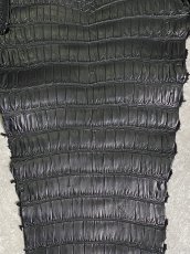 画像5: スモールクロコダイル　ブラック　42　ポロサス　ワニ革　クロコダイル革　 (5)