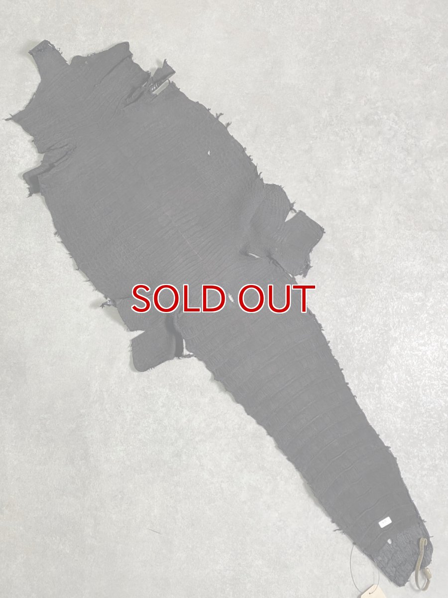 画像11: スモールクロコダイル　ブラック　42　ポロサス　ワニ革　クロコダイル革　 (11)