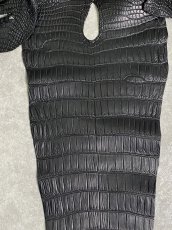 画像5: スモールクロコダイル　ブラック　42　ポロサス　ワニ革　クロコダイル革　 (5)