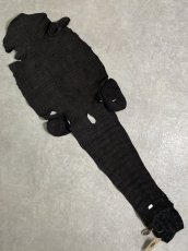 画像10: スモールクロコダイル　ブラック　42　ポロサス　ワニ革　クロコダイル革　 (10)