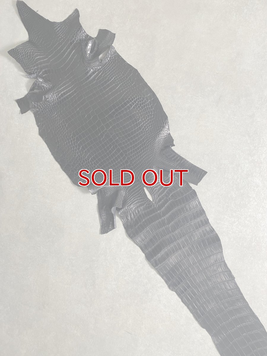 画像2: お客様ご予約商品　スモールクロコダイル　ブラック　40,41 (2)