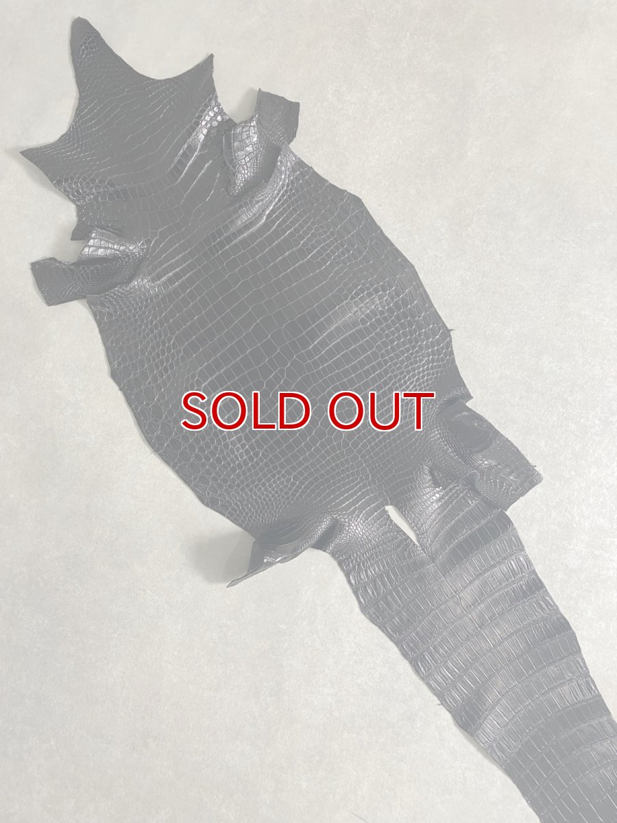 画像4: お客様ご予約商品　スモールクロコダイル　ブラック　40,41 (4)