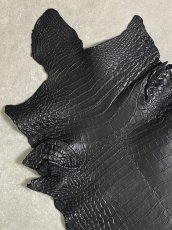 画像2: クロコダイル　 レトロブラック　39　鰐革　ワニ革 (2)