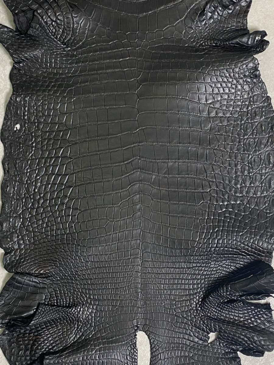 画像3: クロコダイル　 レトロブラック　39　鰐革　ワニ革 (3)
