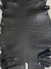 画像3: クロコダイル　 レトロブラック　39　鰐革　ワニ革 (3)