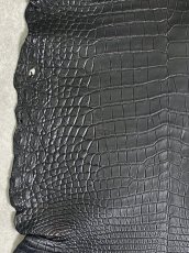 画像4: クロコダイル　 レトロブラック　39　鰐革　ワニ革 (4)