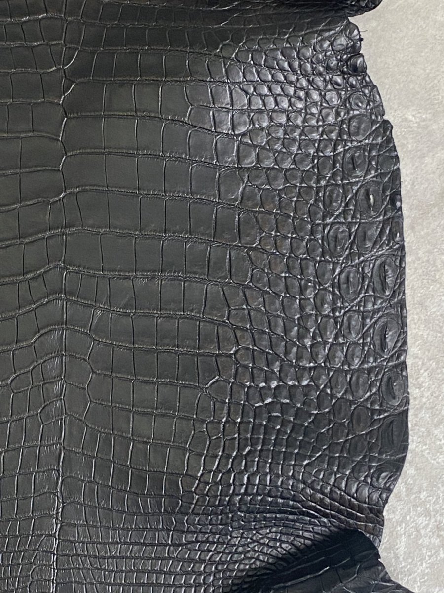 画像5: クロコダイル　 レトロブラック　39　鰐革　ワニ革 (5)