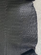 画像5: クロコダイル　 レトロブラック　39　鰐革　ワニ革 (5)