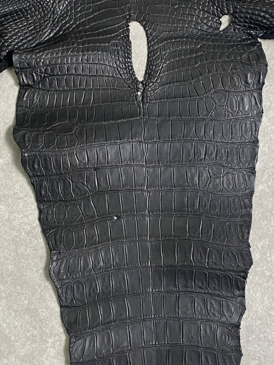 画像6: クロコダイル　 レトロブラック　39　鰐革　ワニ革 (6)