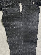 画像6: クロコダイル　 レトロブラック　39　鰐革　ワニ革 (6)