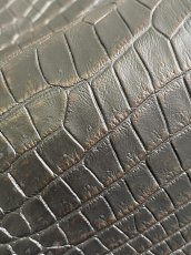 画像9: クロコダイル　 レトロブラック　39　鰐革　ワニ革 (9)