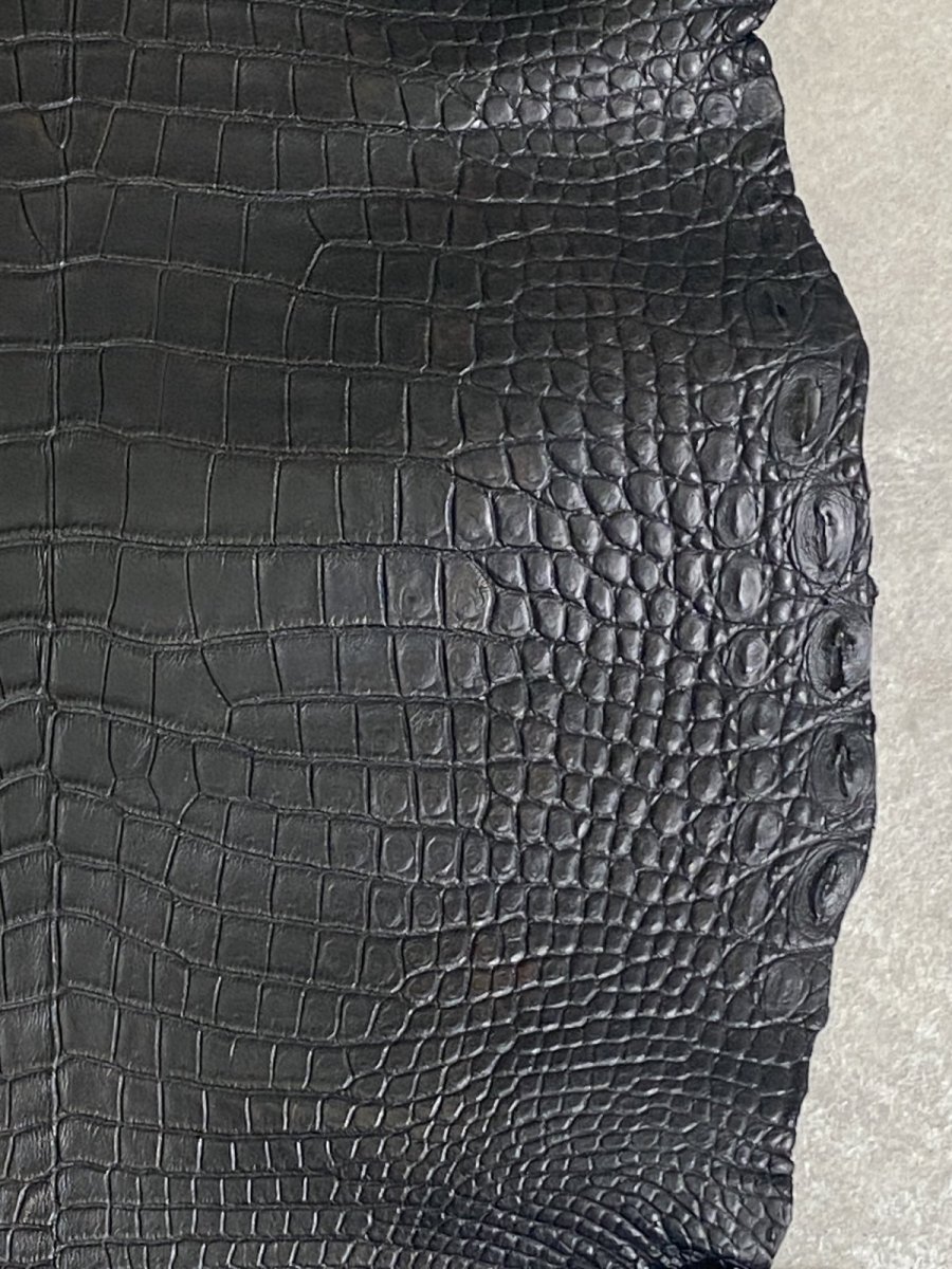 画像5: クロコダイル　 レトロブラック　36　鰐革　ワニ革 (5)