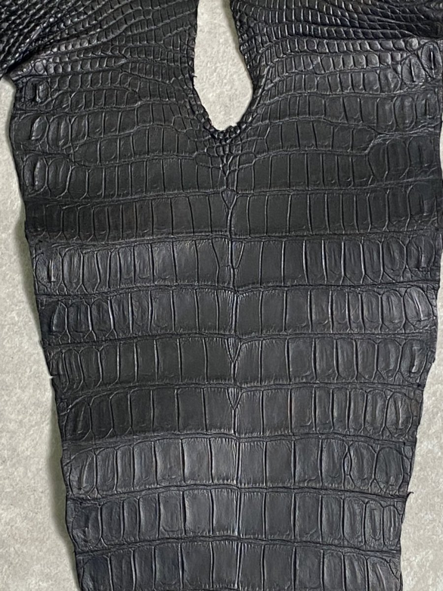 画像6: クロコダイル　 レトロブラック　36　鰐革　ワニ革 (6)