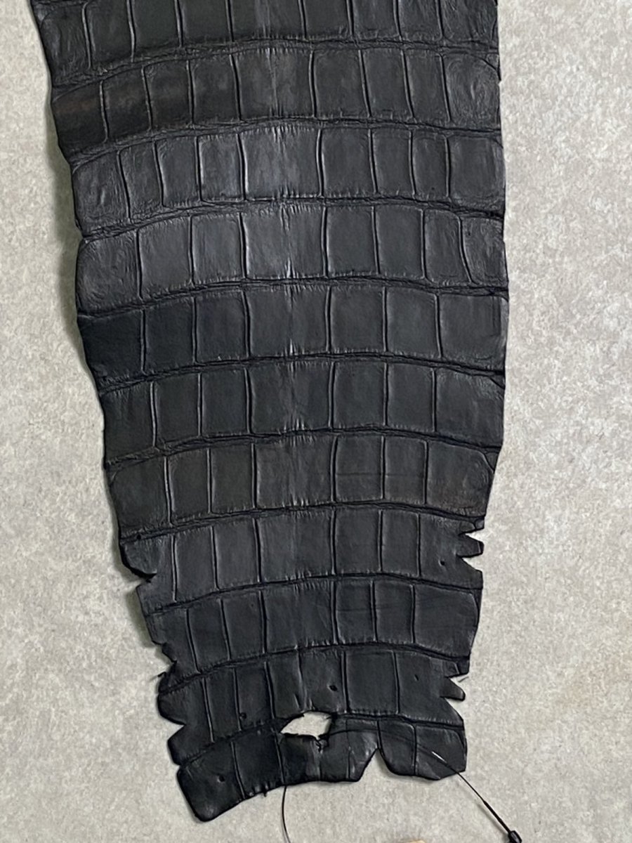 画像7: クロコダイル　 レトロブラック　36　鰐革　ワニ革 (7)
