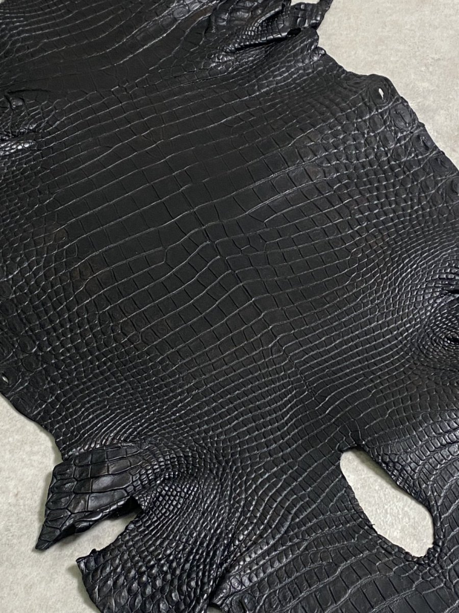 画像8: クロコダイル　 レトロブラック　36　鰐革　ワニ革 (8)