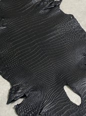 画像8: クロコダイル　 レトロブラック　36　鰐革　ワニ革 (8)