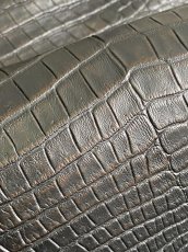 画像9: クロコダイル　 レトロブラック　36　鰐革　ワニ革 (9)