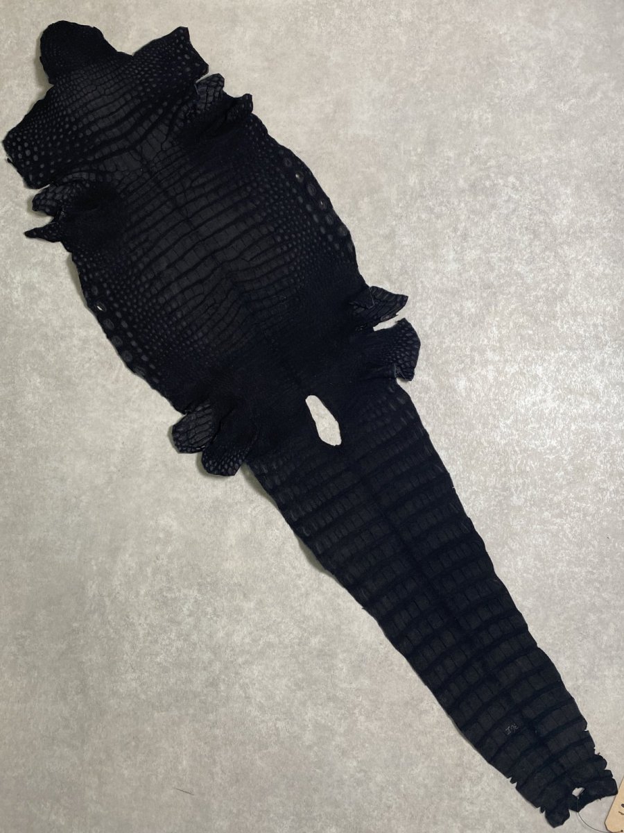 画像10: クロコダイル　 レトロブラック　36　鰐革　ワニ革 (10)