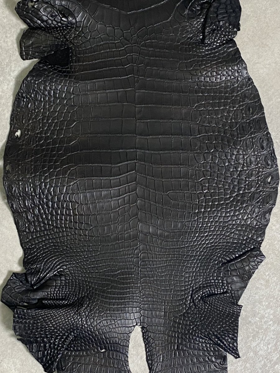 画像3: クロコダイル　 レトロブラック　37　鰐革　ワニ革 (3)