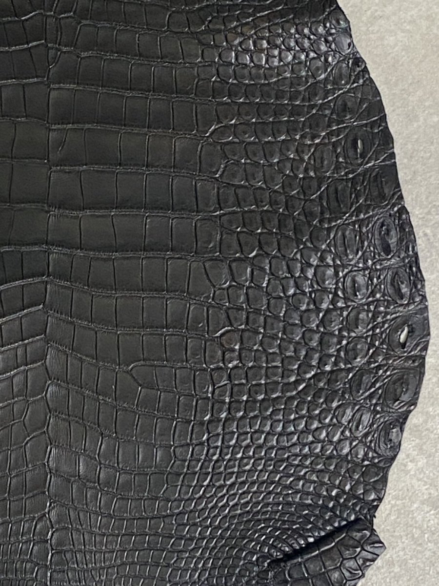 画像5: クロコダイル　 レトロブラック　37　鰐革　ワニ革 (5)
