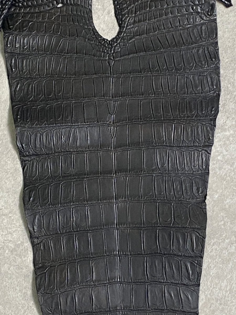 画像6: クロコダイル　 レトロブラック　37　鰐革　ワニ革 (6)