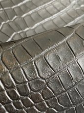 画像9: クロコダイル　 レトロブラック　37　鰐革　ワニ革 (9)