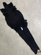 画像10: クロコダイル　 レトロブラック　37　鰐革　ワニ革 (10)