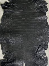 画像3: クロコダイル　 レトロブラック　38　鰐革　ワニ革 (3)