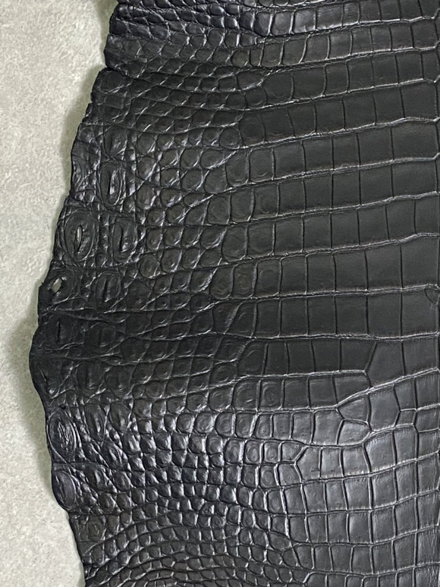 画像4: クロコダイル　 レトロブラック　38　鰐革　ワニ革 (4)